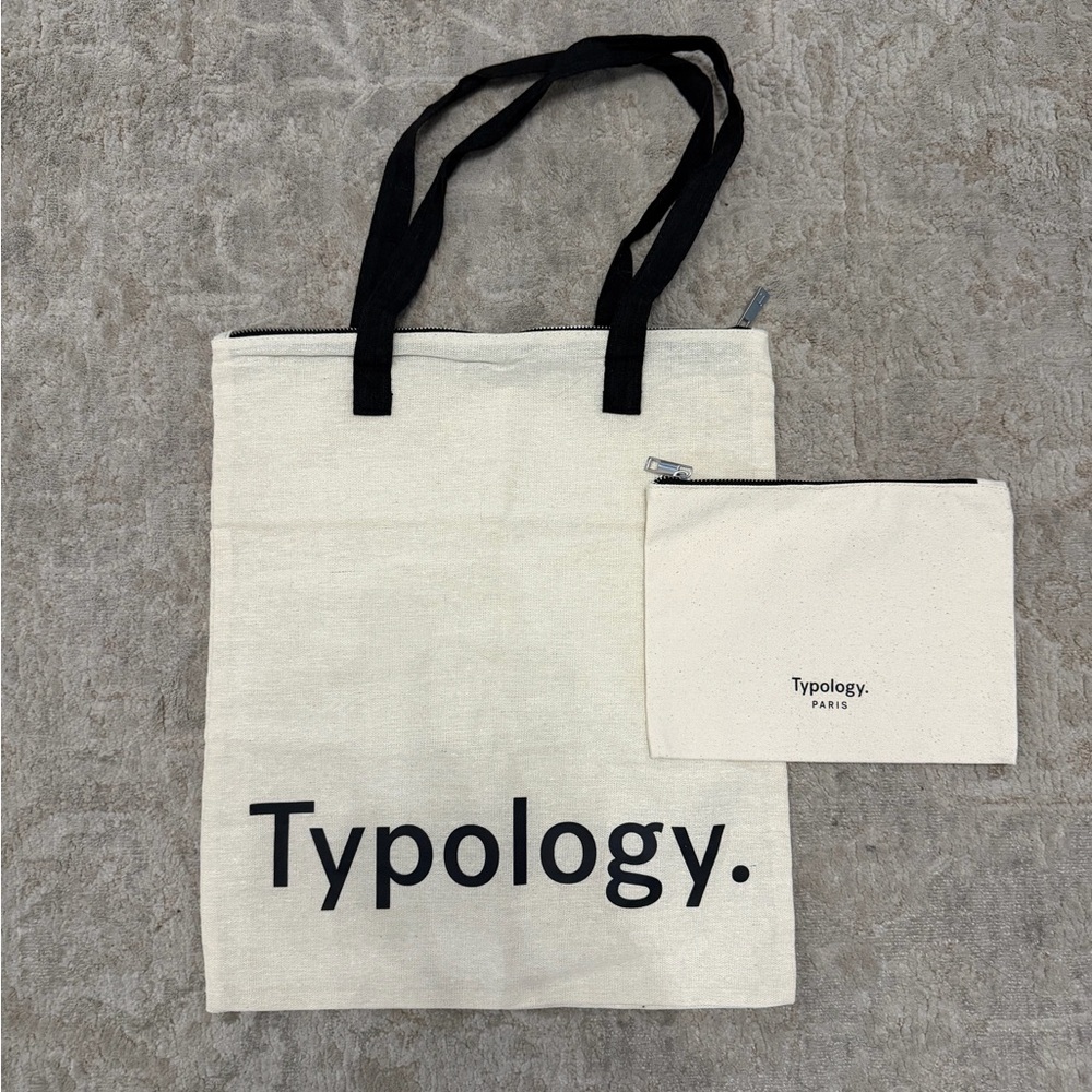 Typology Canvas Tote and Pouch Set